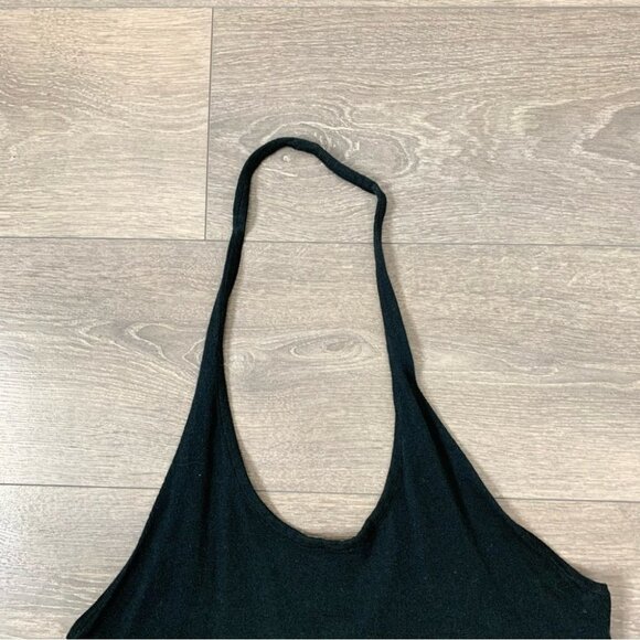 Anthropologie Sanctuary Essential Halter Top Knit Black Cropped Size L - Picture 7 of 15